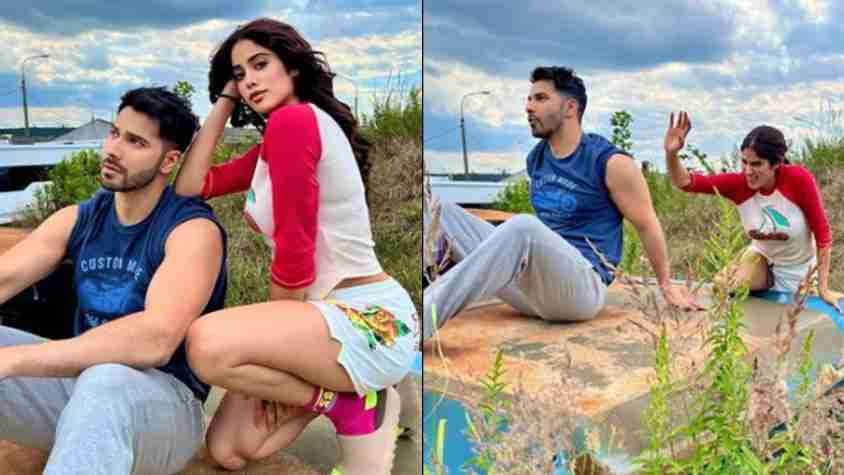 varun and janhvi shoot for bawaal